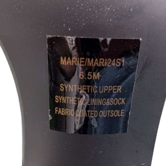 Steve Madden Marie Black Strappy Heels Gold Chain Detail Size 6.5 - Picture 8 of 8